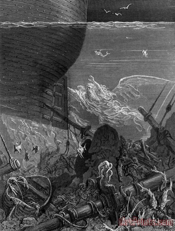 The Spirit That Had Followed The Ship From The Antartic painting - Gustave Dore The Spirit That Had Followed The Ship From The Antartic Art Print