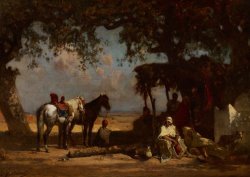 Gustave Guillaumet An Arab Encampment painting