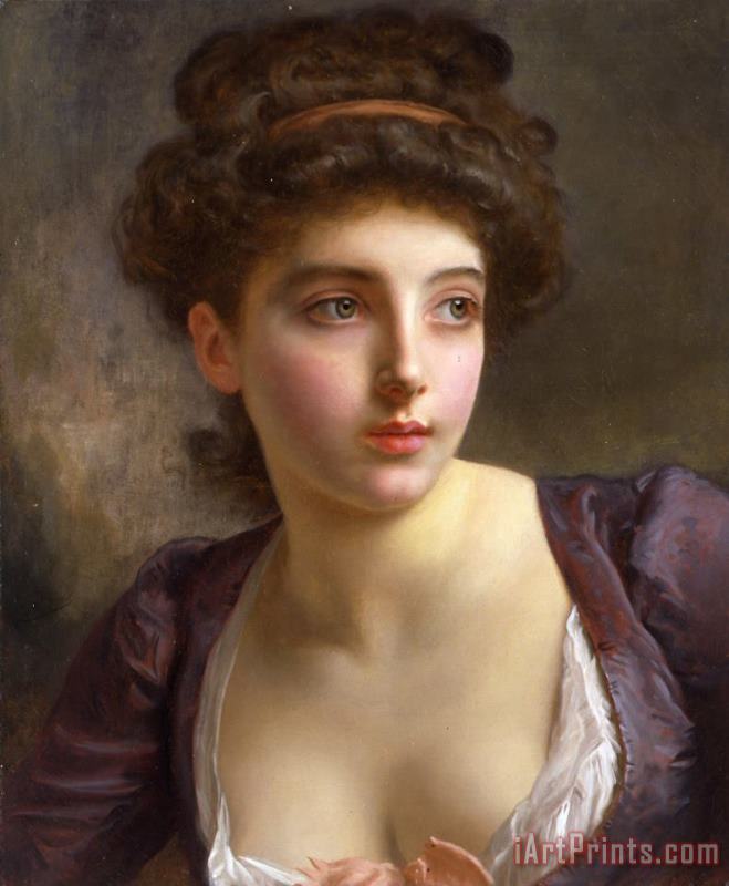 Gustave Jean Jacquet A Court Beauty Art Painting
