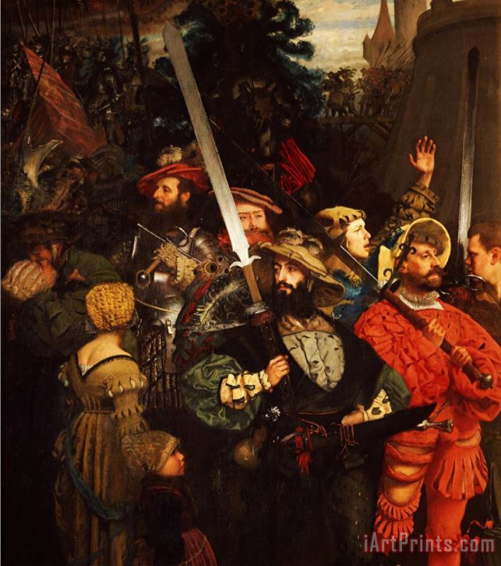 Gustave Jean Jacquet Departure of The Lansquenets Or German Mercenaries Serving France Art Painting