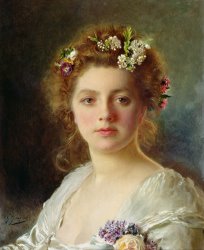 Gustave Jean Jacquet Flora painting
