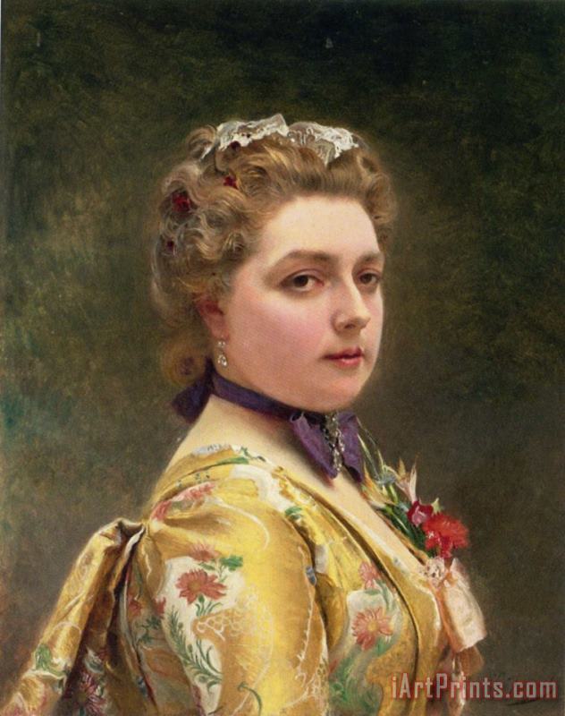 Portrait of a Lady painting - Gustave Jean Jacquet Portrait of a Lady Art Print