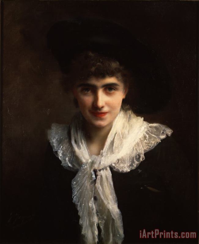 Portrait of Madame Roland painting - Gustave Jean Jacquet Portrait of Madame Roland Art Print