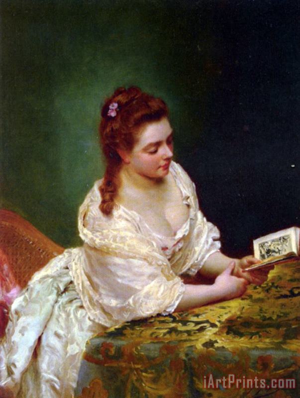 The Letter painting - Gustave Jean Jacquet The Letter Art Print