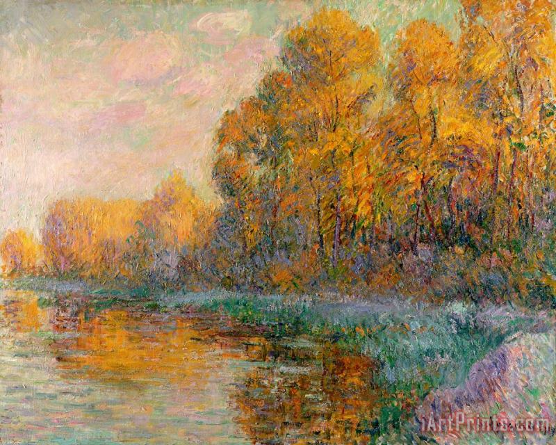 A River in Autumn painting - Gustave Loiseau A River in Autumn Art Print