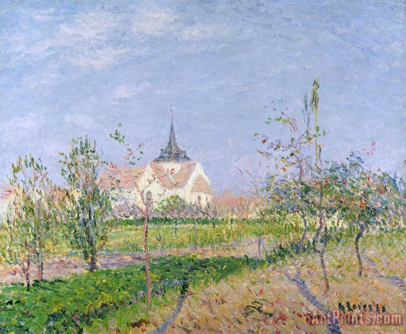 Gustave Loiseau The Church At Vaudreuil Art Painting