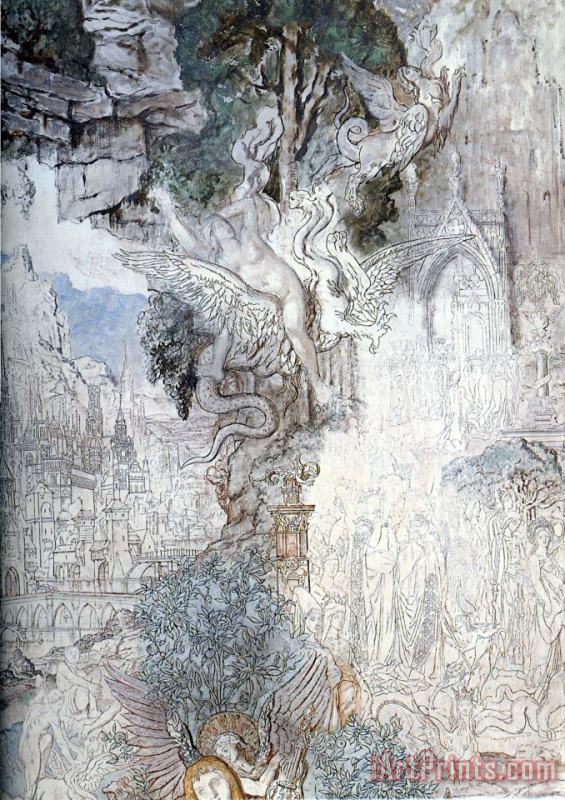 Gustave Moreau The Chimeras Detail Art Painting