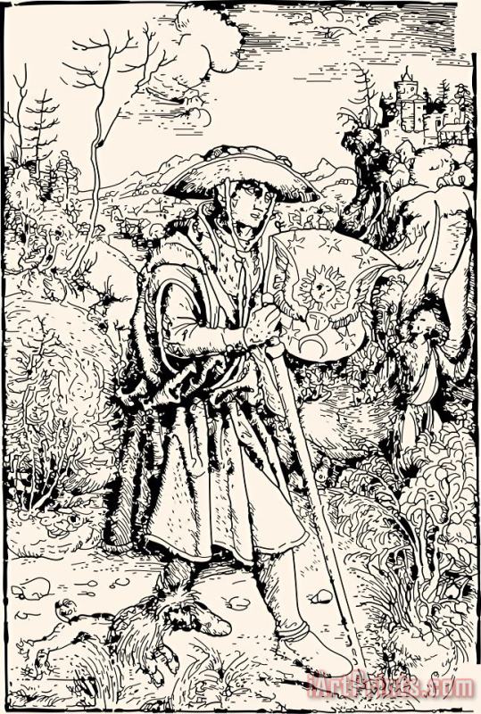 Medieval Pilgrim painting - Hans Baldung Medieval Pilgrim Art Print