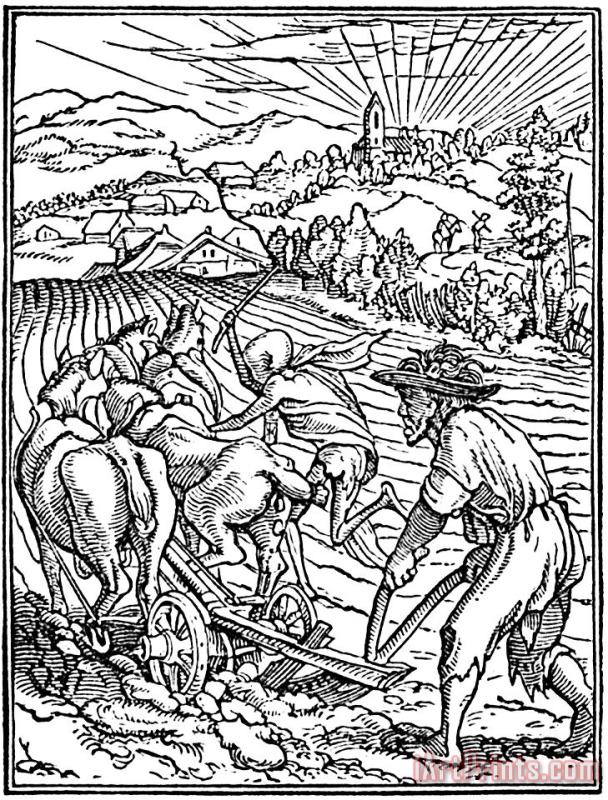 Hans Holbein Dance Of Death Engraving Illustration Art Print