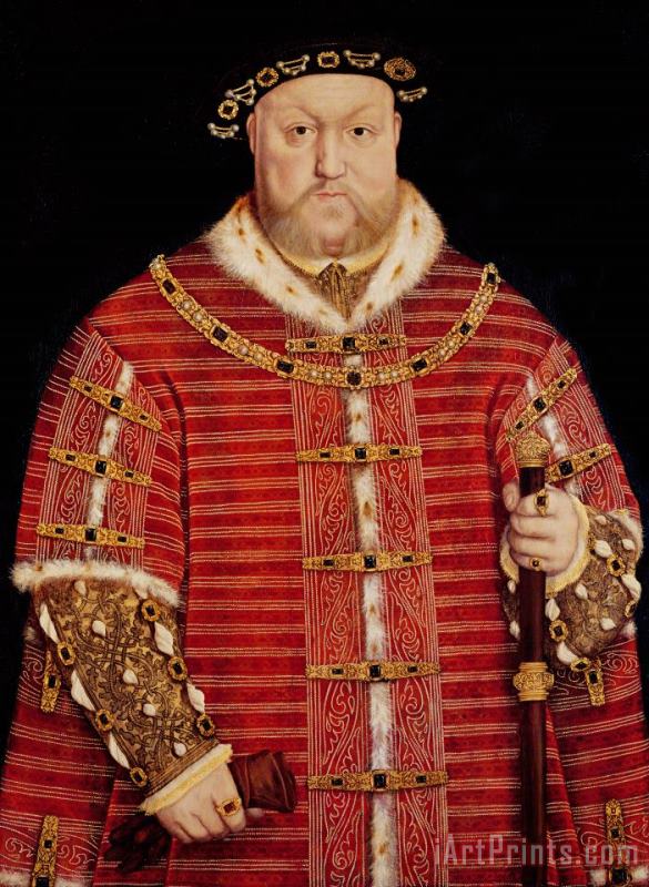 Portrait of Henry VIII painting - Hans Holbein the Younger Portrait of Henry VIII Art Print