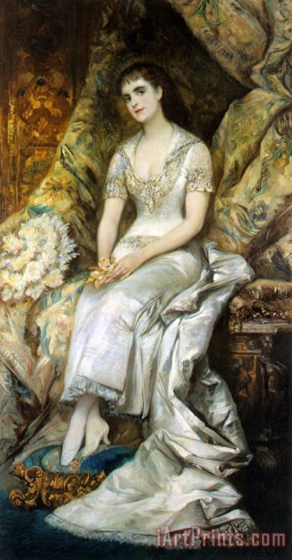 Hans Makart An Elegant Lady Art Painting