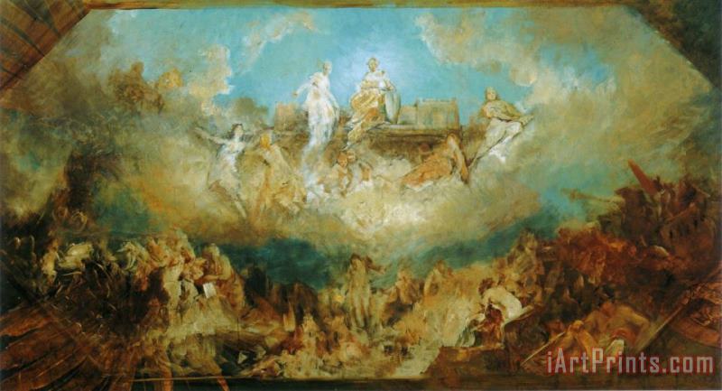Hans Makart Sinking of The Nibelung Stronghold Into The Rhine Art Painting