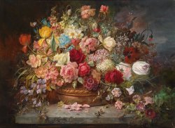 Hans Zatzka Still Life with Spring Flowers