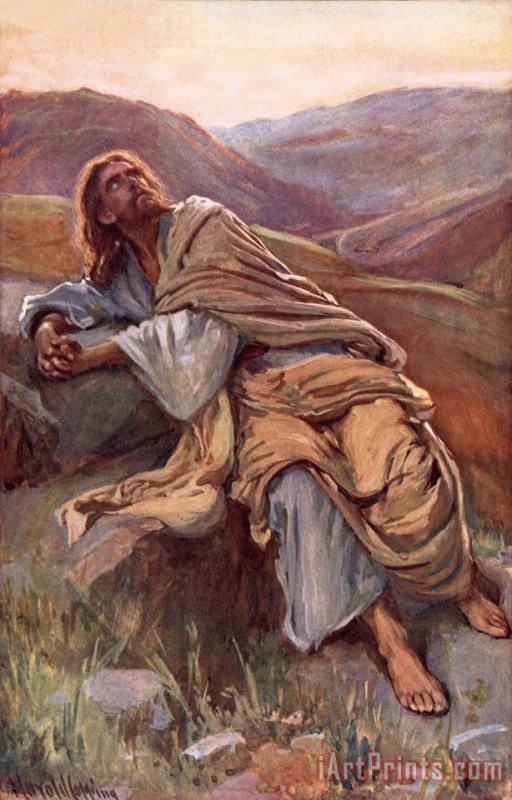 Harold Copping The Temptation Of Christ Art Print