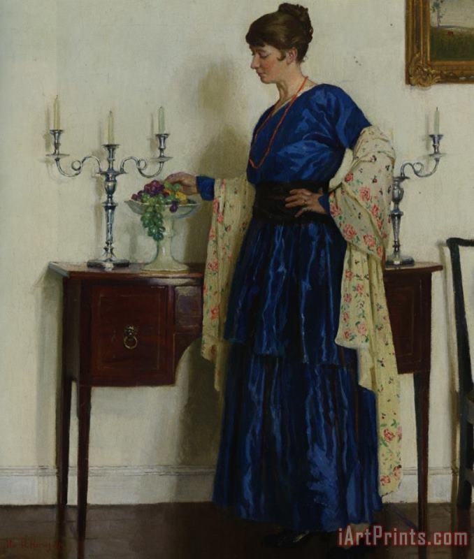 Harold Harvey Portrait of The Artists Wife Art Painting