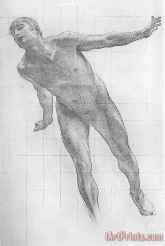 Harold Speed Study for The Figure of Apollo in Apollo And Daphne Art Print