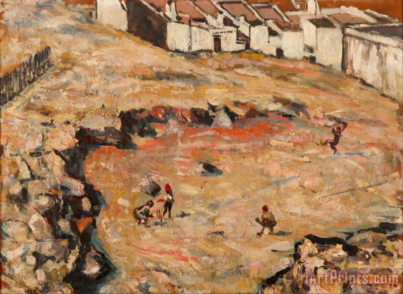 The Cricket Match (malay Quarter) painting - Harry Caldecott The Cricket Match (malay Quarter) Art Print
