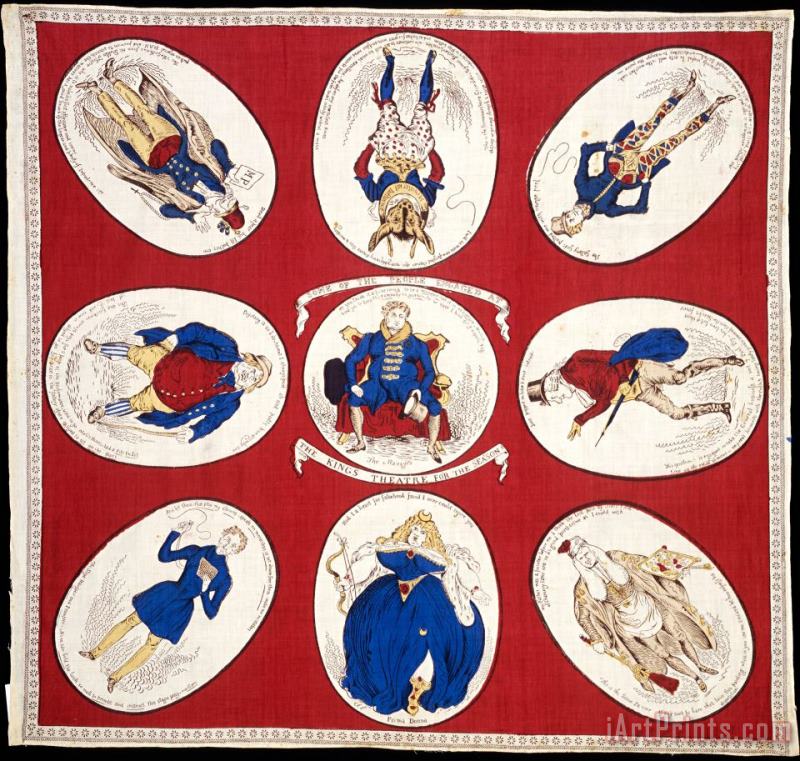Heath, William Handkerchief; Commemorative Handkerchief Art Painting