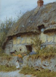 Helen Allingham A Berkshire Cottage painting
