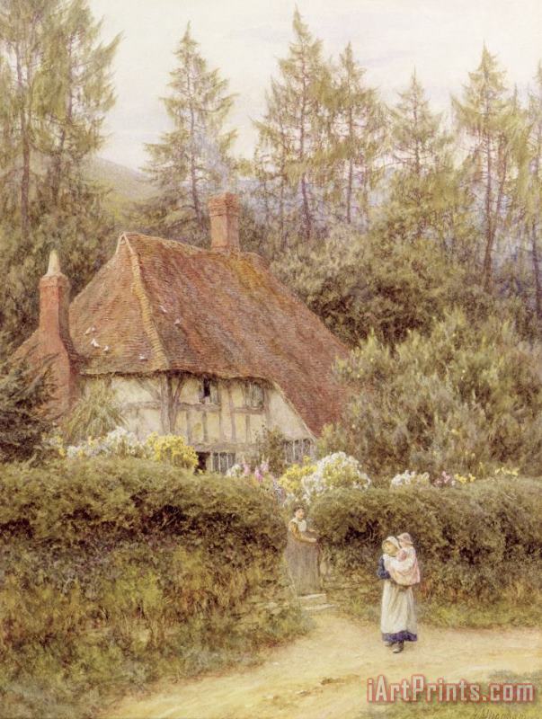 Helen Allingham A Cottage near Haslemere Art Painting