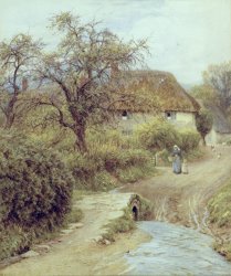 Helen Allingham A Hill Farm Symondsbury Dorset painting