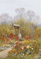 Helen Allingham An Old Well Brook Surrey painting