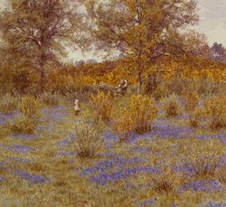 Helen Allingham Bluebell Copse painting
