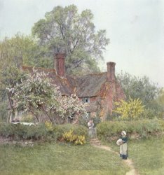 Helen Allingham Cottage at Chiddingfold painting Helen Allingham Cottage at Chiddingfold painting