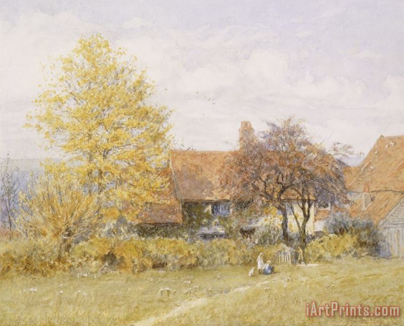 Helen Allingham Old Wyldes Farm Art Painting