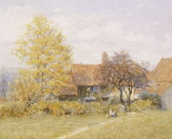 Helen Allingham Old Wyldes Farm painting
