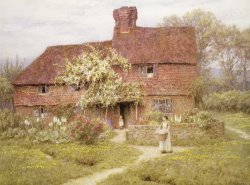 Helen Allingham Rose Cottage painting