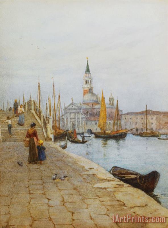 Helen Allingham San Giorgio Maggiore From The Zattere Art Painting