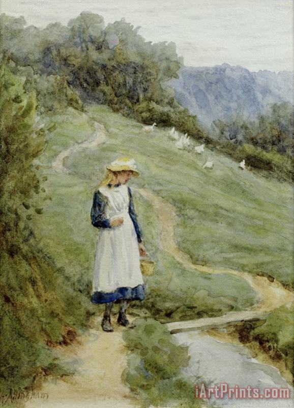 Helen Allingham The Goose-Girl Art Painting
