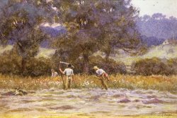 Helen Allingham The Mowers painting Helen Allingham The Mowers painting