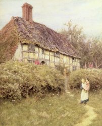 Helen Allingham The Priest's House West Hoathly painting