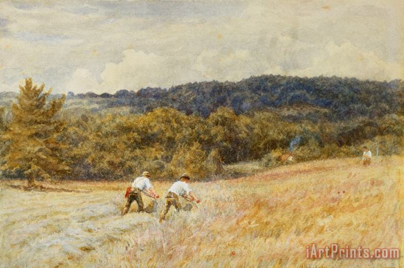 The Reapers painting - Helen Allingham The Reapers Art Print