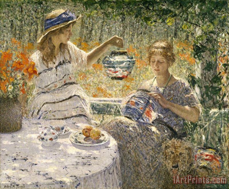 Lillies, Lanterns And Sunshine painting - Helen Maria Turner Lillies, Lanterns And Sunshine Art Print