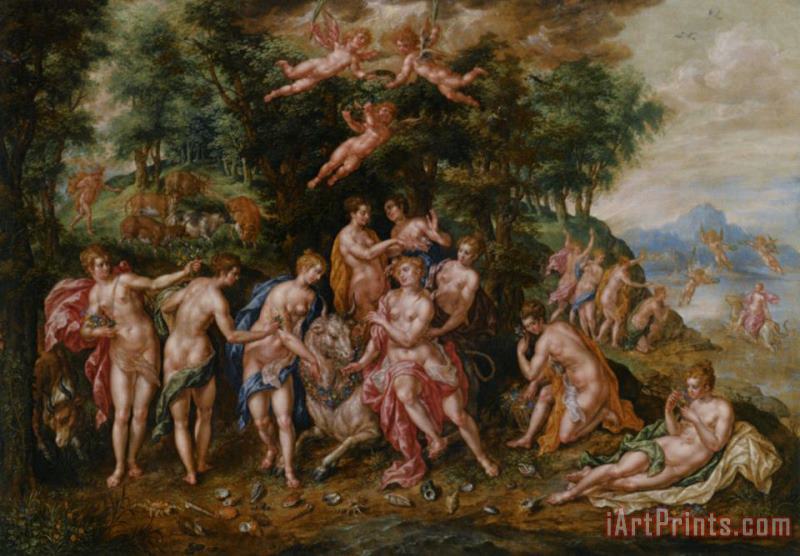 The Rape of Europa painting - Hendrick De Clerck The Rape of Europa Art Print