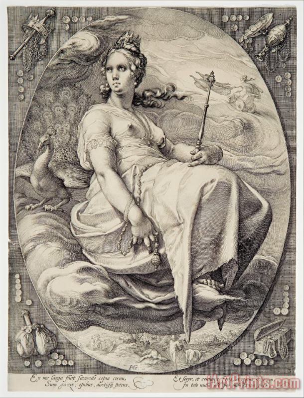 Hendrick Goltzius Juno (from The Four Deities) Art Painting