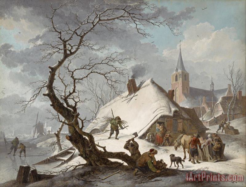 Hendrik Meyer A Winter Scene Art Print