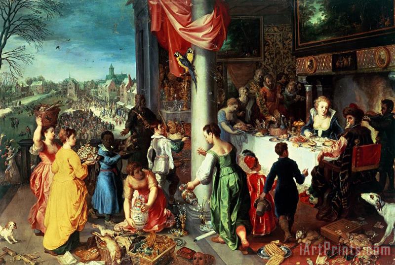 Hendrik van the Elder Balen The Winter Feast Art Painting