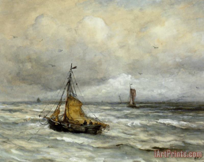 Hendrik Willem Mesdag Off The Coast Art Painting