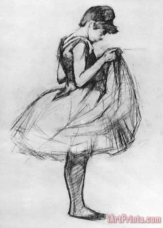 Henri de Toulouse-Lautrec Dancer Adjusting Her Costume And Hitching Up Her Skirt Art Print