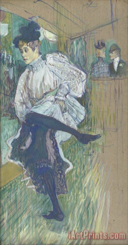 Jane Avril Dancing painting - Henri de Toulouse-Lautrec Jane Avril Dancing Art Print