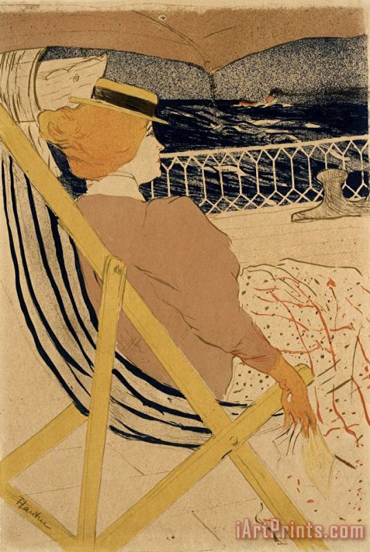 Henri de Toulouse-Lautrec La Passagere Du 54, Promenade En Yacht Art Print