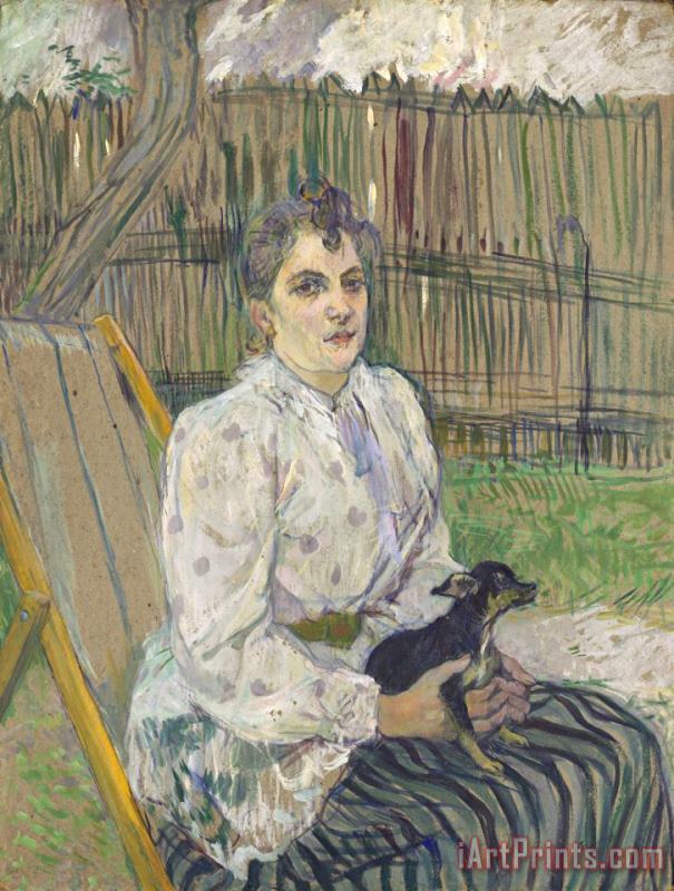Lady with a Dog painting - Henri de Toulouse-Lautrec Lady with a Dog Art Print