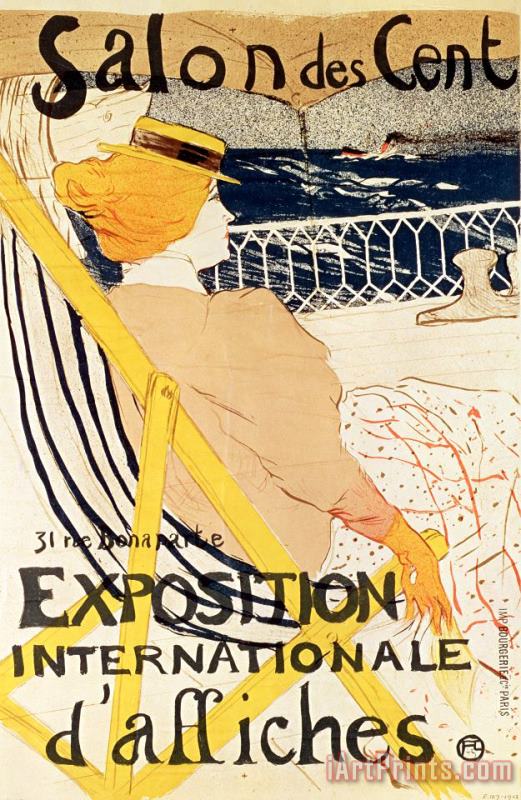 Poster advertising the Exposition Internationale dAffiches Paris painting - Henri de Toulouse-Lautrec Poster advertising the Exposition Internationale dAffiches Paris Art Print