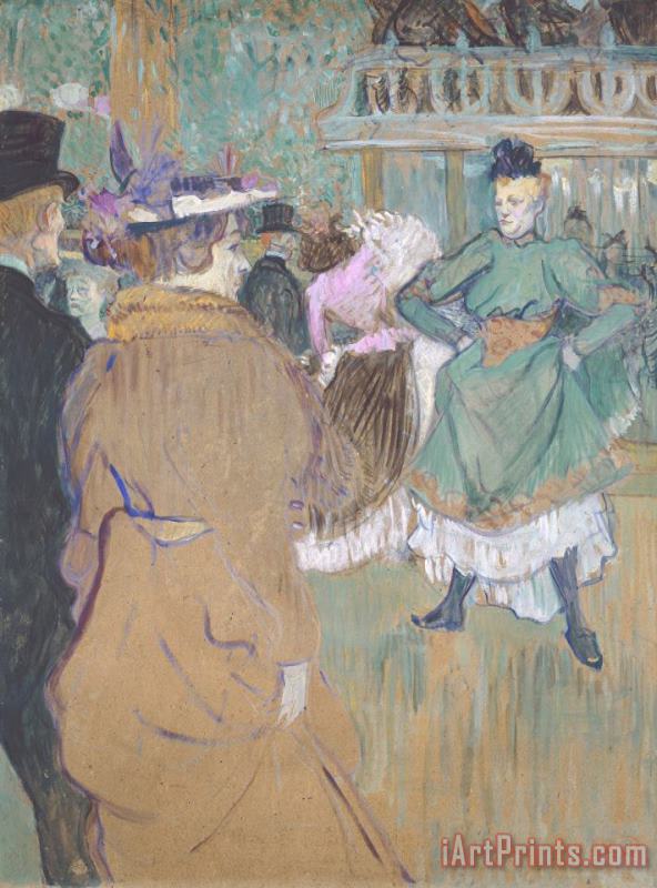 Quadrille at The Moulin Rouge painting - Henri de Toulouse-Lautrec Quadrille at The Moulin Rouge Art Print