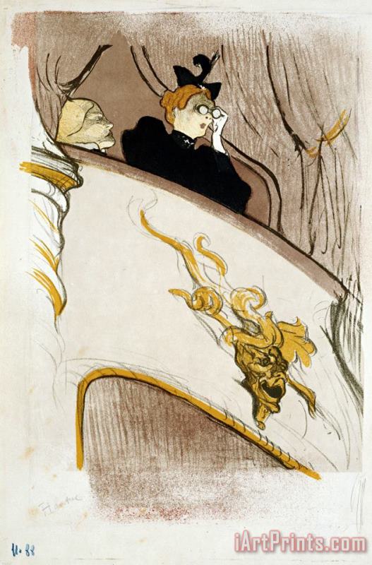 Henri de Toulouse-Lautrec The Box at The Mascaron Dore Art Print