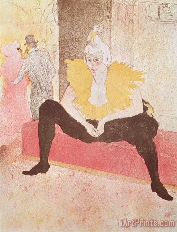 Henri de Toulouse-Lautrec The Clowness Cha U Kao Seated Art Print